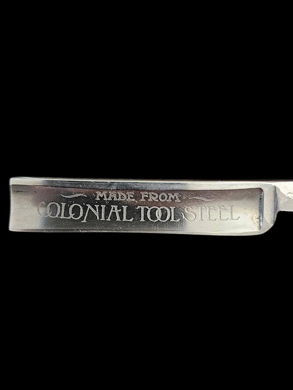 Straight Razor By Colonial Steel Co. Pittsburg PA Vintage Yellow Handle